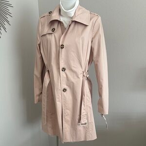Chic Light Pink Trench Coat
